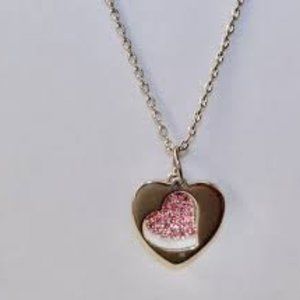 Touchstone Crystal Pink Heart Necklace